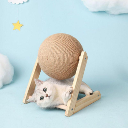 Cat scratching ball toy kitten sisal rope ball